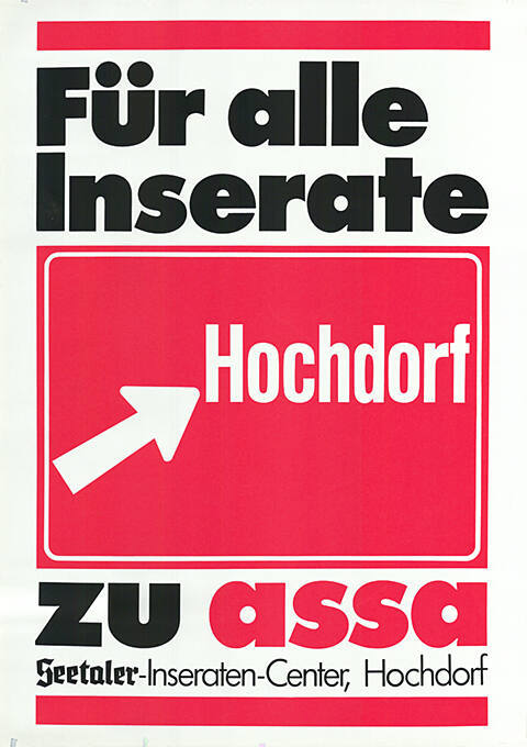 Für alle Inserate zu Assa, Hochdorf, Seetaler-Inseraten- Center Hochdorf