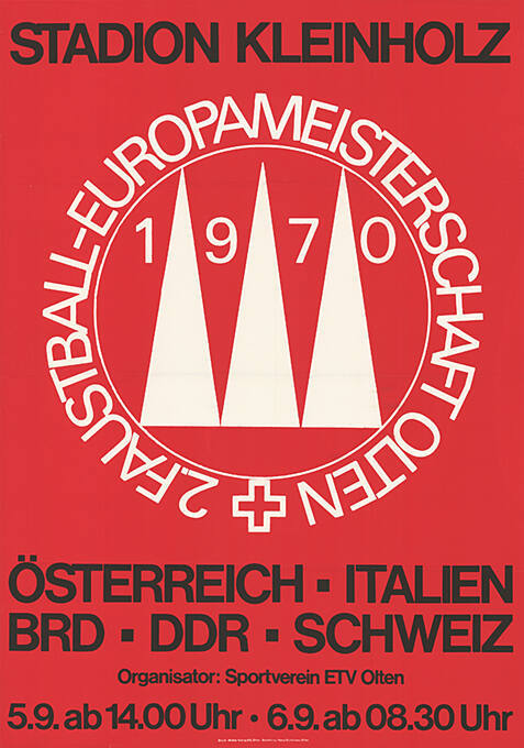 Stadion Kleinholz, 2. Faustball-Europameisterschaft Olten, 1970,