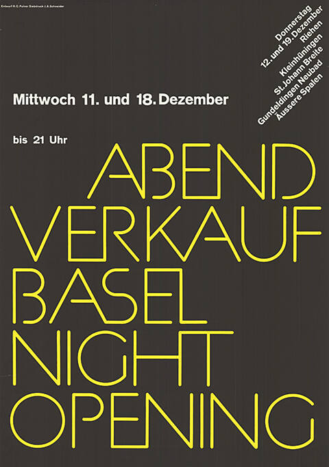 Abendverkauf Basel, Night Opening