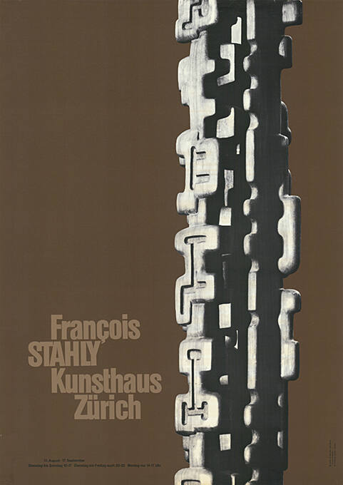 François Stahly, Kunsthaus Zürich