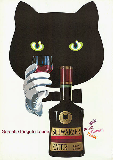 Garantie für gute Laune, Schwarzer Kater, Liqueur de cassis