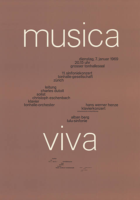 Musica viva, 11. Sinfoniekonzert, Tonhalle-Gesellschaft Zürich, Grosser Tonhallesaal