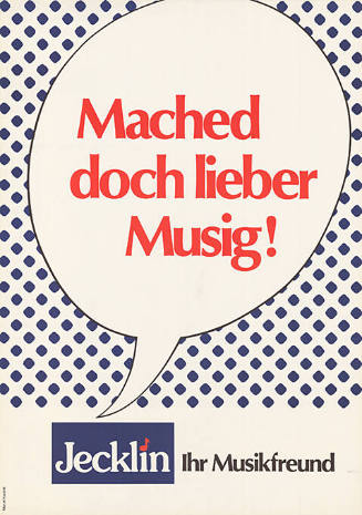 Mached doch lieber Musig! Jecklin, Ihr Musikfreund