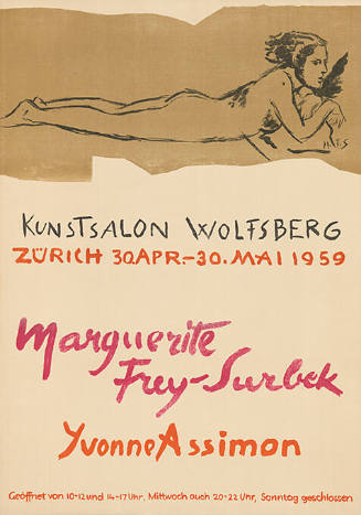 Marguerite Frey-Surbek, Yvonne Assimon, Kunstsalon Wolfsberg, Zürich