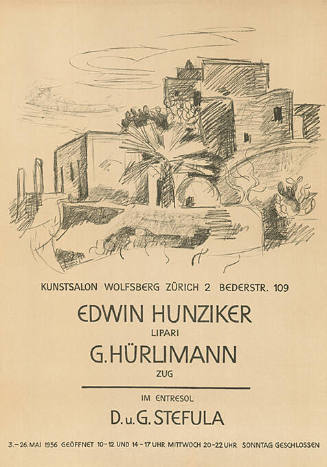 Edwin Hunziker, G. Hürlimann, D. u, G. Stefula, Kunstsalon Wolfsberg, Zürich