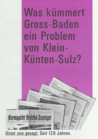 Was kümmert Gross-Baden ein Problem von Klein-Künten-Sulz? Bremgarter Bezirks-Anzeiger