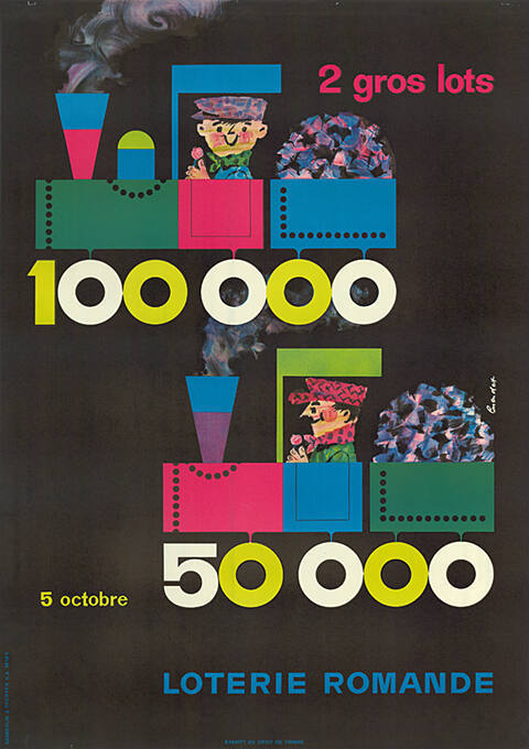 2 gros lots, 100 000, 50 000, 5 octobre, Loterie Romande