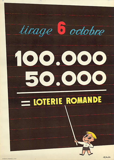 Tirage 6 octobre, 100'000, 50'000 = Loterie Romande