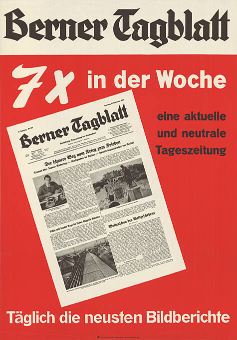 Berner Tagblatt, 7× in der Woche