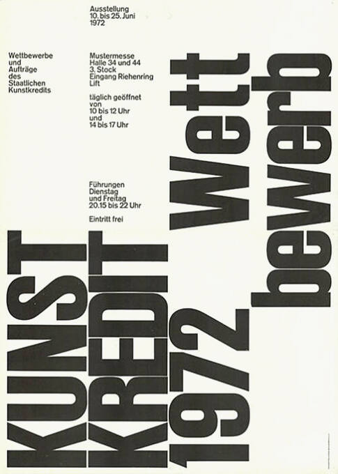 Kunstkredit 1972, Wettbewerb, Mustermesse, Basel