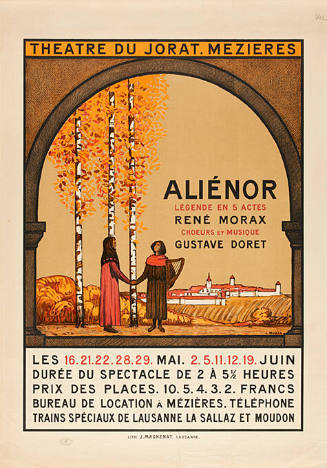 Aliénor, René Morax, Théâtre du Jorat, Mézières