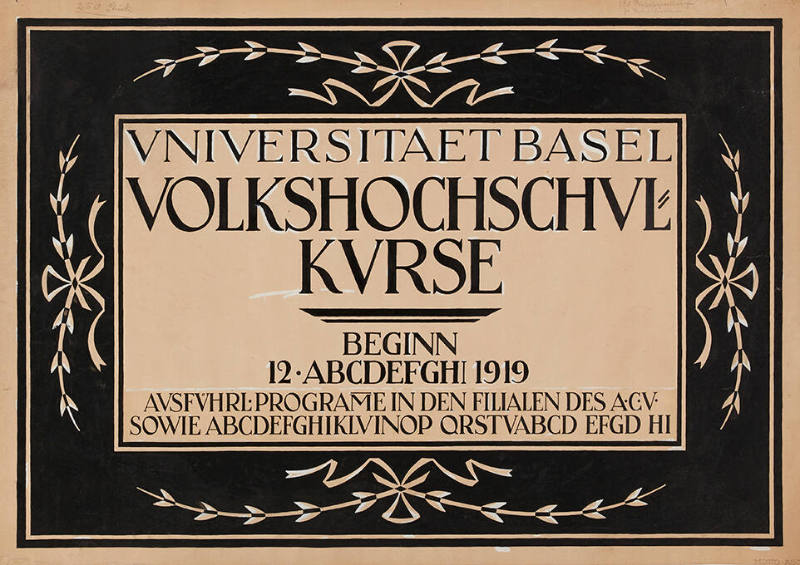 Universitaet Basel, Volkshochschulkurse