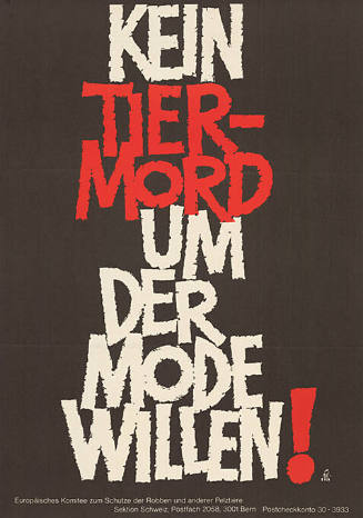 Kein Tiermord um der Mode willen!