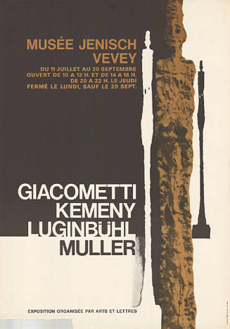 Giacometti, Kemeny, Luginbühl, Muller, Musée Jenisch Vevey