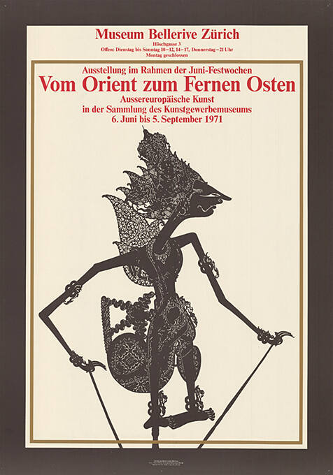 Vom Orient zum Fernen Osten, Aussereuropäische Kunst in der Sammlung des Kunstgewerbemuseums, Museum Bellerive Zürich