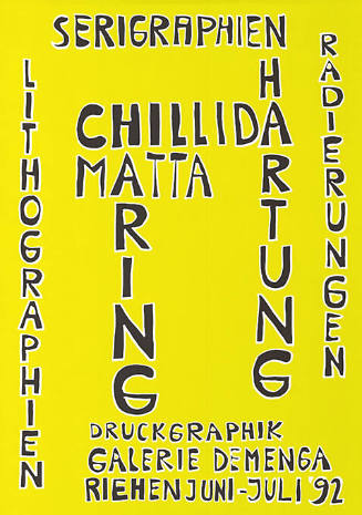 Chillida, Hartung, Matta, Haring, Galerie Demenga, Riehen