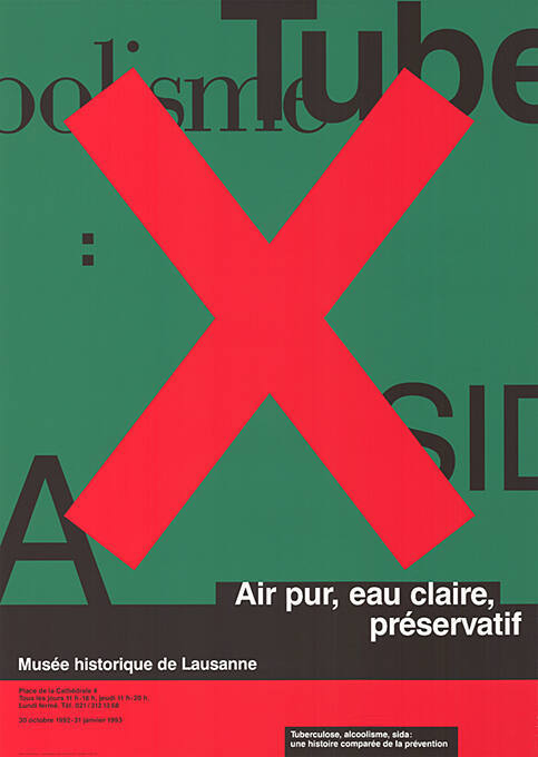 Air pur, eau claire, préservatif, Musée historique de Lausanne