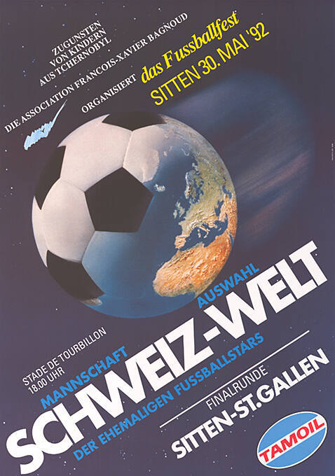 Schweiz–Welt, Das Fussballfest, Zugunsten von Kindern aus Tchernobyl, Sitten