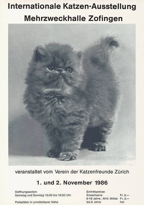 Internationale Katzen-Ausstellung, Mehrzweckhalle Zofingen