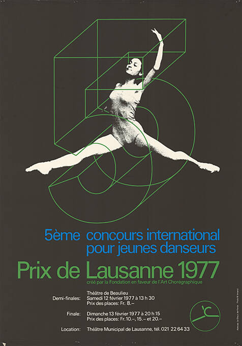 Prix de Lausanne 1977, 5ème concours international pour jeunes danseurs, Théâtre de Beaulieu, Théâtre Municipal de Lausanne