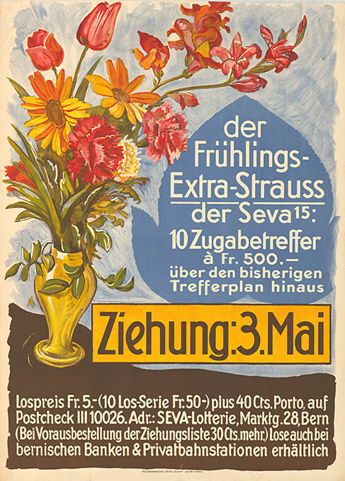 Der Frühlings-Extra-Strauss der Seva 15 […], Ziehung: 3. Mai