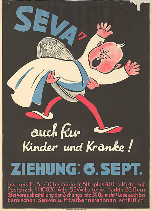 Seva 17, auch für Kinder und Kranke! Ziehung: 6. Sept.