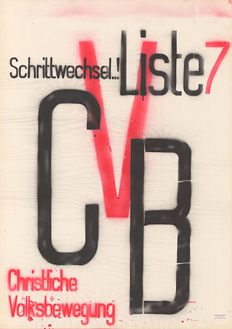 Schrittwechsel..! Liste 7, CVB, Christliche Volksbewegung