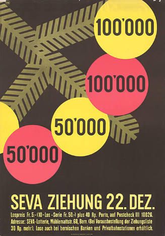 100'000, 100'000, 50'000, 50'000, Seva Ziehung 22. Dez.