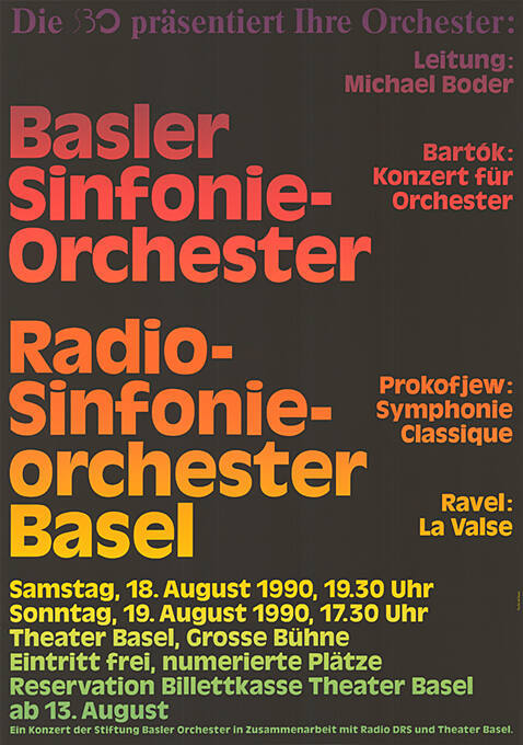 Basler Sinfonie-Orchester, Radio-Sinfonieorchester Basel, SBO, Theater Basel