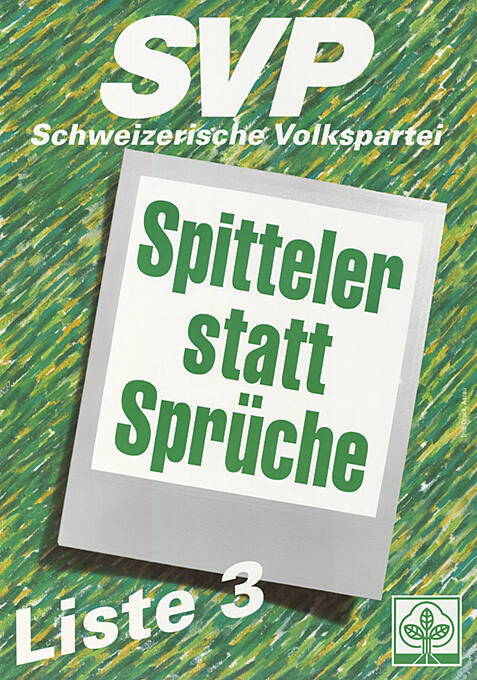 SVP, Spitteler statt Sprüche, Liste 3