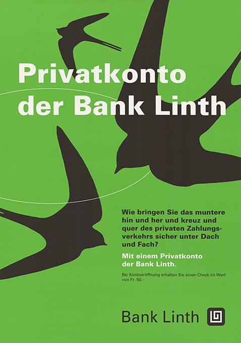 Privatkonto der Bank Linth