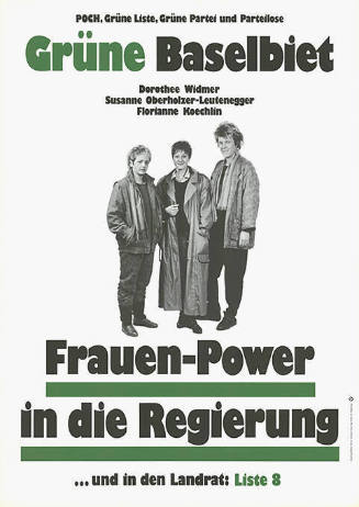 Grüne Baselbiet, Frauen-Power in die Regierung, …und in den Landrat: Liste 8