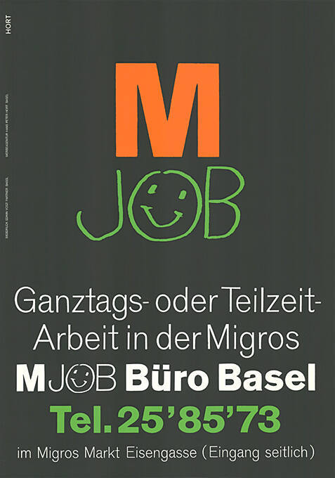 M Job, Ganztags- oder Teilzeit-Arbeit in der Migros, M Job Büro Basel