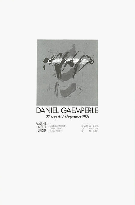 Daniel Gaemperle, Galerie Gisele Linder, Basel