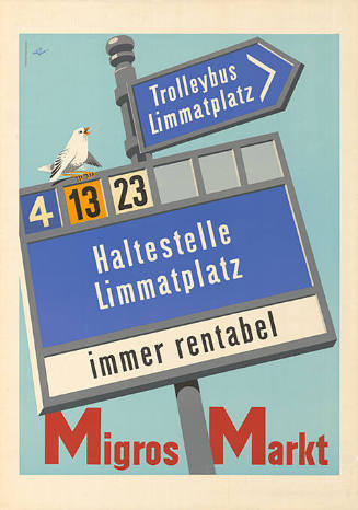 Haltestelle Limmatplatz, immer rentabel, Migros Markt