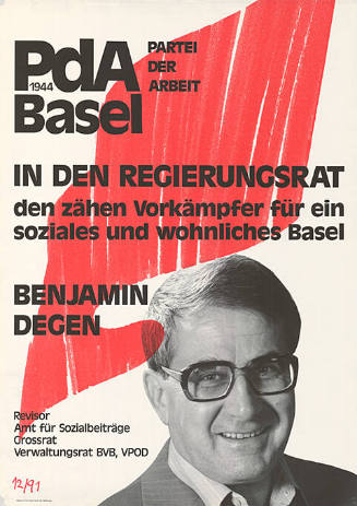 PdA Basel, In den Regierungsrat, Benjamin Degen