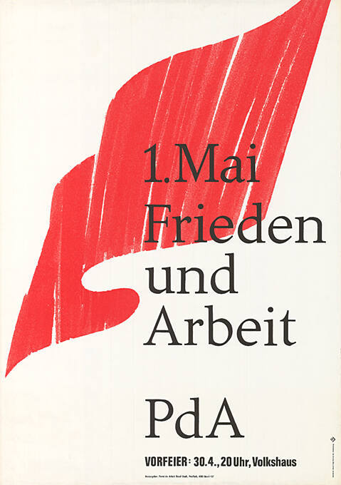 1. Mai, Frieden und Arbeit, PdA