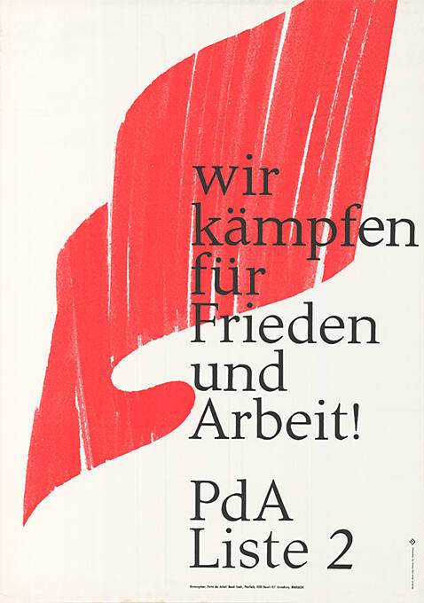 Wir kämpfen für Frieden und Arbeit, PdA, Liste 2