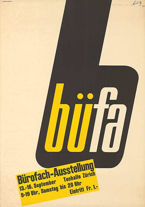 Büfa, Bürofach-Ausstellung, Tonhalle Zürich