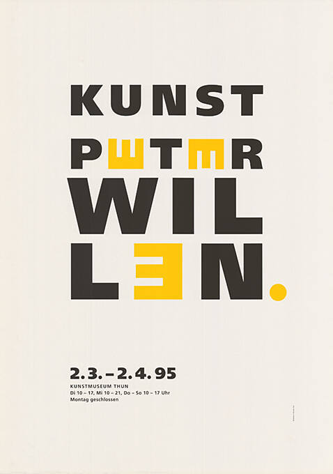 Kunst Peter Willen. Kunstmuseum Thun