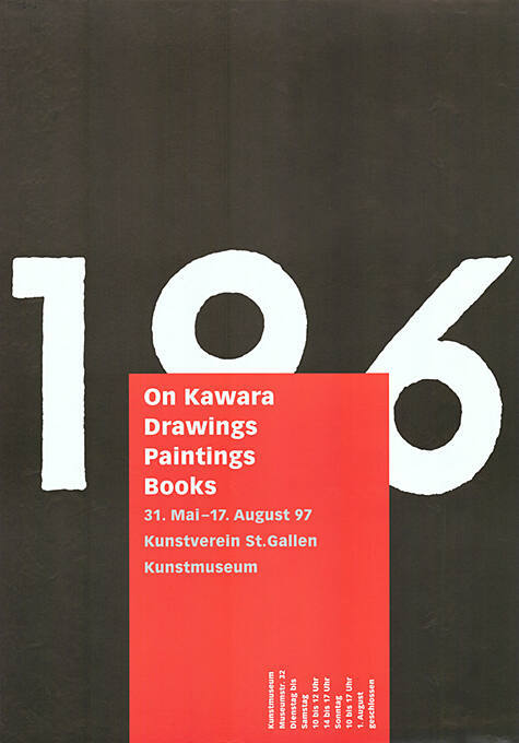 On Kawara, Drawings, Paintings, Books, Kunstverein St. Gallen, Kunstmuseum