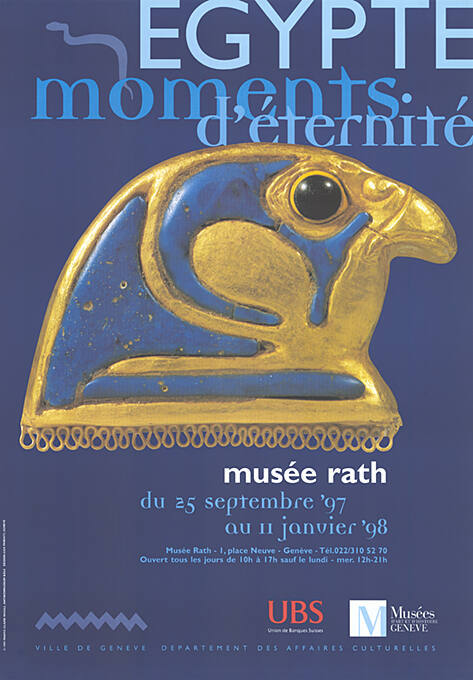 Egypte, Moments d’éternité, Musée Rath, Genève