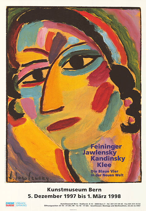 Feiniger, Jawlensky, Kandinsky, Klee, Die Blaue Vier in der Neuen Welt, Kunstmuseum Bern