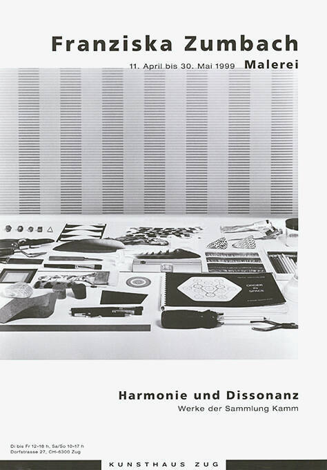 Franziska Zumbach, Malerei, Harmonie und Dissonanz, Werke der Sammlung Kamm, Kunsthaus Zug