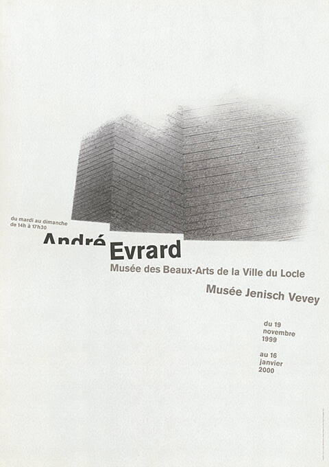 André Evrard, Musée des Beaux-Arts de la Ville du Locle, Musée Jenisch Vevey