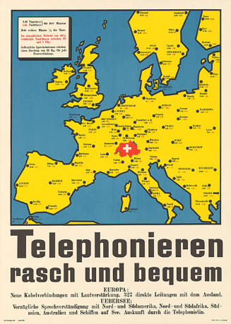 Telephonieren rasch und bequem. Europa - Übersee