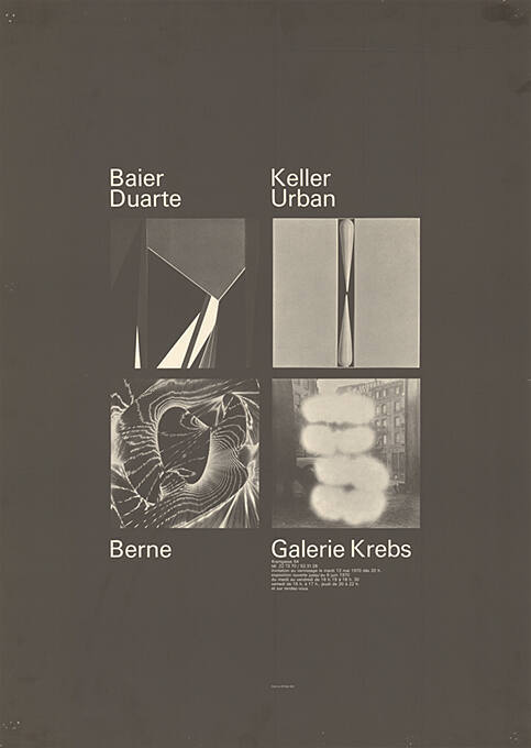 Baier, Duarte, Keller, Urban, Galerie Krebs Bern