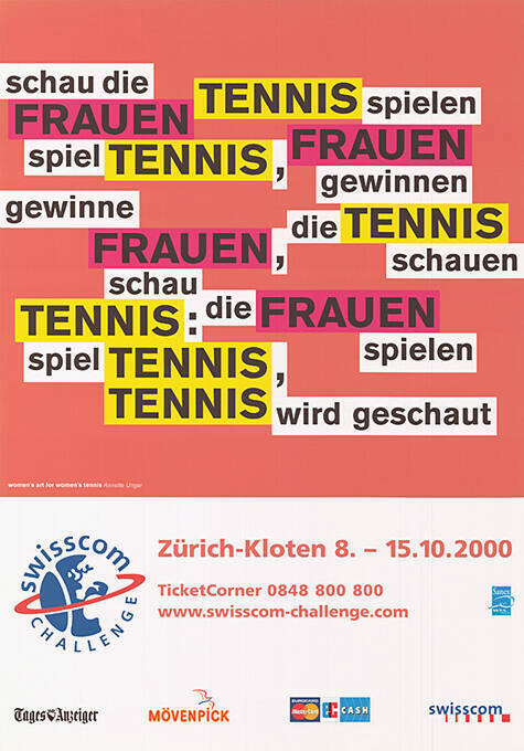 Schau die Frauen Tennis spielen […], Swisscom Challenge, Zürich-Kloten