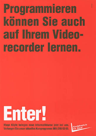 Programmieren können Sie auch auf Ihrem Videorecorder lernen. Enter!