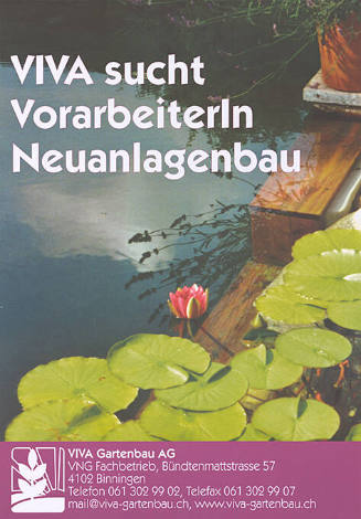 VIVA sucht Vorarbeiterln Neuanlagenbau